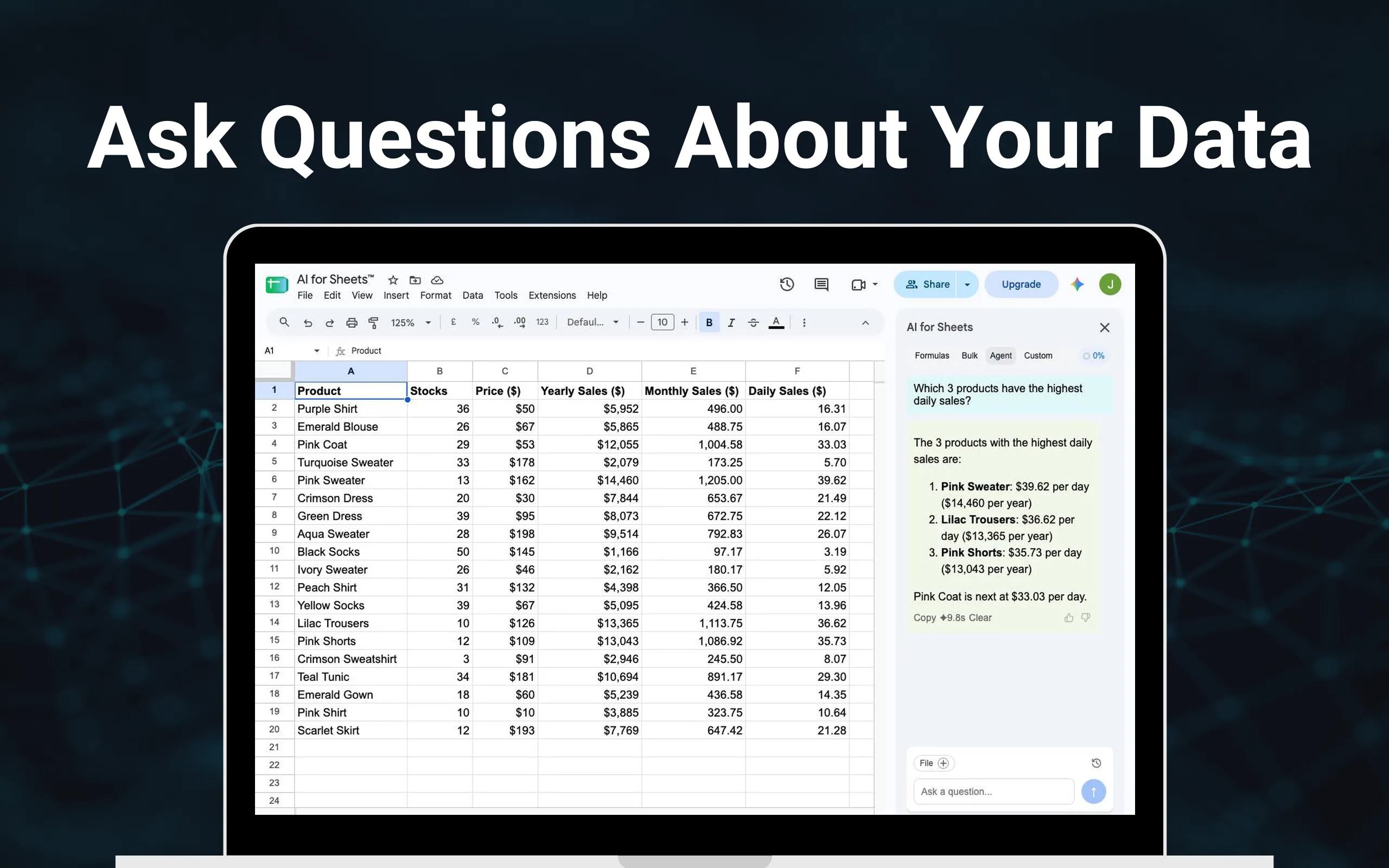 Ask questions about your data